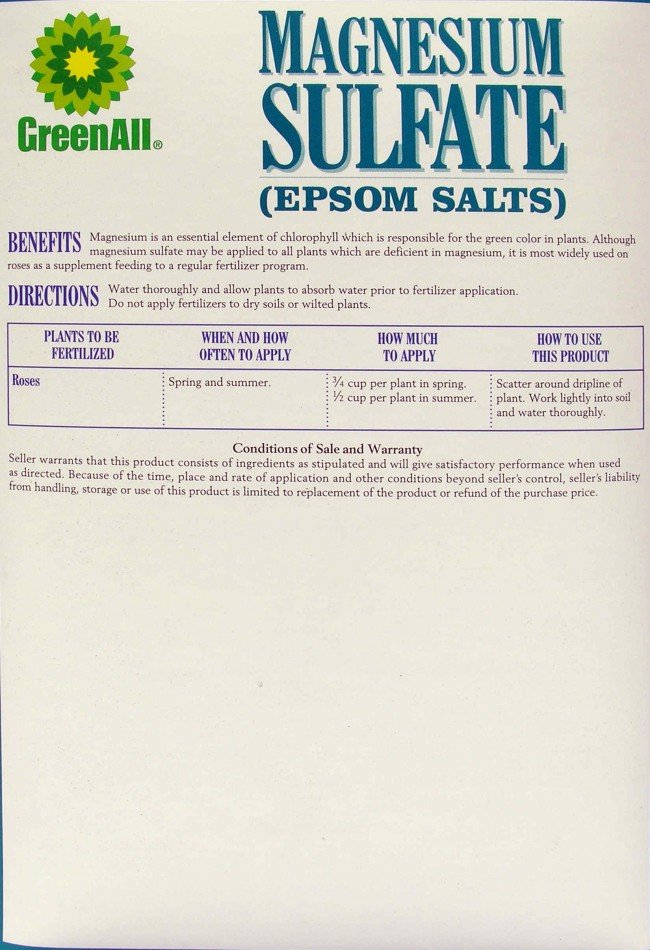 20g Details about   Magnesium sulfate/Epsom Salt FERTILIZERS 