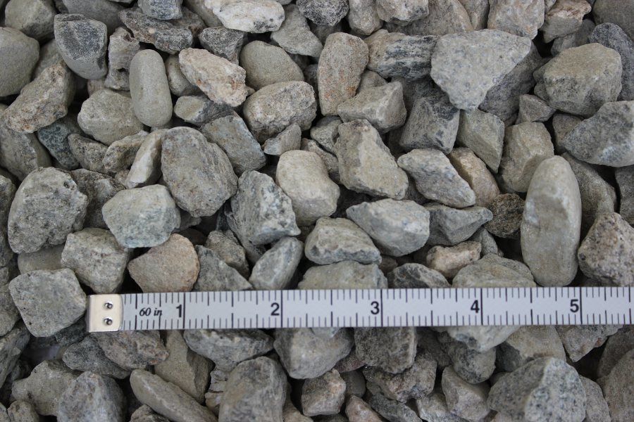 three quarter inch gravel close up